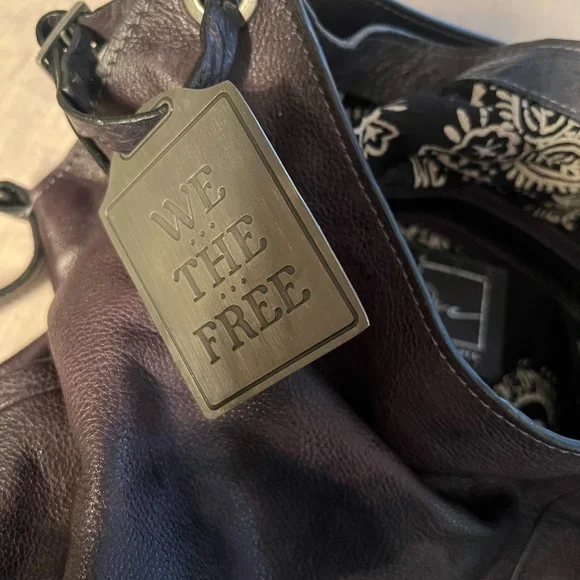 We The Free Dark Leather Hobo Bag - Picture 3 of 14